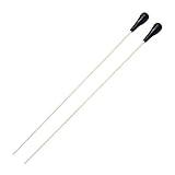 Hordion 2 Pcs 15" Conducting Baton Music Conductor Baton Orchestra Baton with Pear Shaped ABS Handle, Black