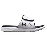 Under Armour Women's Ignite Pro Slide, (101) White/Black/Black, 8, US