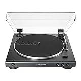 Audio-Technica AT-LP60X-BK Fully Automatic Belt-Drive Stereo Turntable, Black, Hi-Fi, 2 Speed, Dust Cover, Anti-Resonance, Die-Cast Aluminum Platter