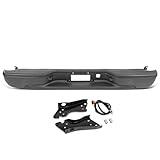 DNA Motoring ZTL-Y-0043-BK Black Powdercoated Carbon Steel Rear Step Bumper Compatible with 99-06 Silverado/Sierra Fits Models No Parking Sensor Holes