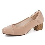 Ortho+rest Women Bunion Dress Shoes Low Heel Orthopedic Pumps Orthotic Slip On Loafers (10,Nude)