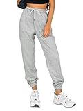 ATHMILE Sweatpants Women Joggers Workout Loose Baggy Lounge Lightweight Comfy Sweat Winter Fall High Waisted Athletic Pants with Pockets Grey