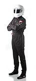 RaceQuip Racing Driver Fire Suit One Piece Single Layer SFI 3.2A/ 1 Black X-Large 110006