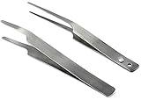 DR Instruments Entomology Forceps Set, One Long Points and One Short Broad Points Forcpes. Ideal for a delegate entomology work. Superlight flexible stainless-steel, construction. Set of 2.