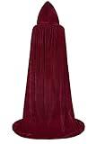 ALIZIWAY Red Cloak Cape Costume Women Cosplay Red Riding Hood Cape Velvet Halloween Costumes 07BUXXL