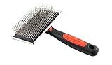 Paw Brothers Professional Grade Extra Long Slicker Brush - Ergonomic Handle, Removes Loose Undercoat and Tangles for Dogs