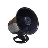 Tokatuker Wired Alarm Siren Horn 15W DC 6 to 12V Security Siren with Bracket for Home Security Alarm System