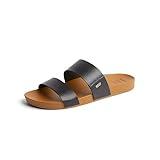 Reef Women's Cushion Vista Sandal, Black/Natural, 7