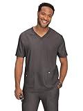 KOI Next Gen 672 Men's Free to Be Scrub Top Heather Grey M