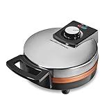 Hamilton Beach Belgian Waffle Maker with PFAS-Free Non-Stick Ceramic-Coated Plates, Browning Control, Indicator Lights, Stainless Steel (26081)