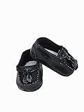 American Fashion World Black Loafers for 18-Inch Dolls | Premium Quality & Trendy Design | Dolls Shoes | Shoe Fashion for Dolls for Popular Brands