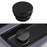 Car Cigarette Lighter Plug Cover, Aluminum Cigarette Lighter Socket Cover Cap, Universal Waterproof Dustproof Plug Cover Fit for Car Power Port Outlet with Standard 12 Volt Power Source (Black)