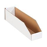 AVIDITI Storage Bins 4"L x 18"W x 4.5"H, 50-Pack | Corrugated Cardboard Box for Packing, Moving and Storage