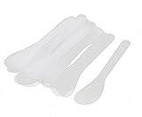 24PCS 13cm 5.2" Plastic Spatulas Spoon Makeup Cosmetic Mask Tip Spatula Skin Care Facial Cream Scoop For DIY Mixing Sampling Beauty Tool (White)