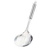 TENTA Kitchen Multi Kitchen Utensil Stainless Steel Cooking Skimmer Slotted Fish Turner Spatula Spoon Colander Drain Water Filter Spoon Hot Pot Scoop Comfortable Grip Design Strainer Ladle for Kitchen