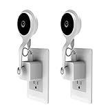 Marsrut USB Charger 360 Adjustable Ball Joint Wall AC Outlet Mount Holder for Nest Cam Indoor Camera Portable Charger - (Set 2 PCS, Plug Type: White Not Camera Included)