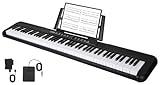 Digital Piano 88 Key Full Size Semi Weighted Electronic Keyboard Piano with Music Stand,Power Supply,Bluetooth,MIDI,for Beginner Professional at Home/Stage