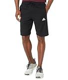 adidas Men's Tall Size Essentials Single Jersey 3-Stripes Shorts, Black/White