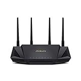 ASUS RT-AX3000 Ultra-Fast Dual Band Gigabit Wireless Router - Next Gen WiFi 6, Adaptive QoS, and AiProtection by Trend Micro | 1x WAN, 4x 1G LAN, 1x USB 3.0 - AiMesh Compatible