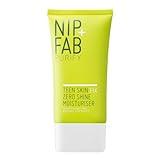 Nip+Fab Teen Skin Fix Zero Shine Face Moisturizer with Niacinamide and Antioxidant Wasabi Extract, Shine Free Mattifying Facial Cream for Oil Control Prevent Breakouts Even Skin Tone, 1.35 Ounce