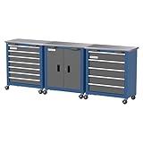 LARBANKE Combination Tool Cabinet,3 Different Types of Tool Cabinets with Connecting Buckle:5-Drawer/7-Drawer/Double-Door Tool Cabinet,Individually Usable,Large Rolling Tool Chest with Wheels