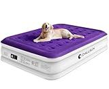 CHILLSUN Queen Air Mattress with Built in Pump-Inflatable Blow Up Mattress Luxury Double High Mattresses for Home Portable Camping Travel, 80x60x18in, 650lb MAX