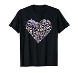 Under The Sea Life, Heart Design Ocean Animals, Plants Art T-Shirt