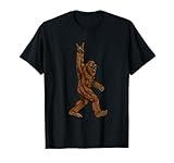 Rock On Bigfoot Sasquatch Loves Rock And Roll Sunglasses On T-Shirt