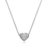 PORPI-JOJO Silver Heart Necklaces With Initials Letter L Necklace Initial Necklaces For Girls Little Girl Jewelry Ages 4 5 6 7 8