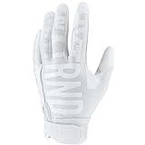 Nxtrnd G1 Men's Football Gloves, Adult Sticky Receiver Gloves (White, Small)