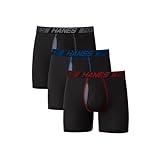 Hanes Men's X-Temp Total Support Pouch Boxer Brief, Anti-Chafing, Moisture-Wicking Underwear, Multi-Pack, Regular Leg-Black, XX-Large