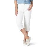 Lee Women's Relaxed Fit Capri Jean White 14