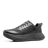 NORTIV 8 Men's Comfortable Walking Running Tennis Shoes ActiveFloat Athletic Gym Workout Jogging Cushioning Sneakers,Size 10.5,All Black,SNWS245M