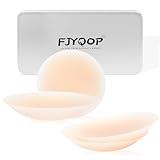 FJYQOP Cakes Nipple Covers 2 Pairs, Ultra-Thin Adhesive Seamless Nipple Pasties for Women Silicone Reusable Breast Petals Crème