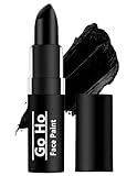 Go Ho Makeup Clown Black Cream-Blendable Stick - Black Face Body Paint Stick Professional SFX Makeup Cosplay Costume,Safe Facepaint Nose&Lip Smacking,Eye Black Football Sports Halloween