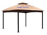 APEX GARDEN Replacement Canopy Top for The Lowe's Gazebo Model #TPGAZ2303 (Light Brown)