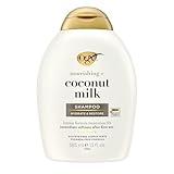 OGX Nourishing + Coconut Milk Moisturizing Shampoo, Hydrating & Restoring Shampoo Moisturizes for Soft Hair After the First Use, Paraben-Free, Sulfate-Free Surfactants, 13 fl. oz