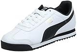 PUMA Mens Roma Sneaker, Basic white-black, 10