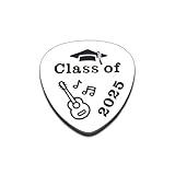 Class of 2025 Guitar Picks Graduation Gifts for Him Her Teen Boy Girl Guitar Player Music Students Senior College Middle High School 5th 8th 12th Grade Daughter Son Graduate Master Phd Best Friend Kid