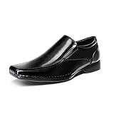 Bruno Marc Men's Giorgio-1 Black Leather Lined Dress Loafers Shoes - 10.5 M US