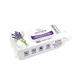 Best Pet Supplies 8" x 9" Pet Grooming Wipes for Dogs & Cats, 100 Pack, Plant-Based Deodorizer for Coats & Dry, Itchy, or Sensitive Skin, Clean Ears, Paws, & Butt - Calming Lavender