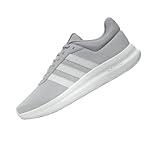 adidas Women's Lite Racer 4.0 Sneaker, Grey/White/Glory Grey, 8