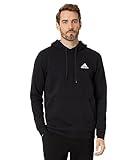 adidas Men's Essentials Fleece Hoodie, Black/White, Medium