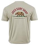 JOES SURF SHOP Surfing Bear Moisture Wicking Graphic Tee-L-Sand