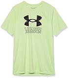 Under Armour Boys Tech Hybrid Printed Fill Short-Sleeve T-Shirt, (369) Phosphor Green / / Black, X-Large