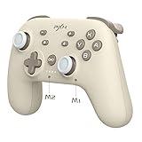 PXN P50L Wireless Switch Controller, Switch Pro Controller with Macro Buttons, Wake-Up, 6-Axis Gyrosko, Vibration, Turbo, Gaming Controller for Switch, Switch Lite|OLED(Steam) - Brown