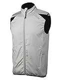 bpbtti Men's Cycling Running Vest Sleeveless Windbreakers With Two side Pockets(2.0) - Windproof, Breathable and Reflective(Grey, X-Large)