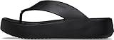 Crocs Women's Getaway Platform Flip Flops, Wedge Sandals for Women, Black, 8 Women