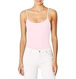 Hanes Women's Stretch Cotton Cami with Built-in Shelf Bra Paleo Pink