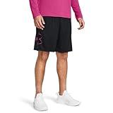 Under Armour Men's Tech Graphic Shorts, (019) Black / / Astro Pink, Large